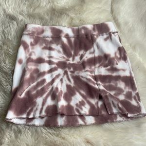Brown tie dye bohemian skirt